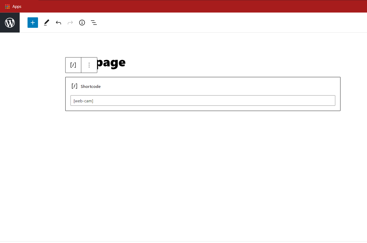 Example of shortcode